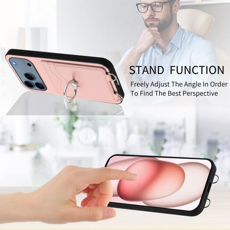 Coque de téléphone R20 Ring Card Holder, Pour iPhone 17 Pro Max, Pour iPhone 17 Pro, Pour iPhone 17, Pour iPhone Air, Pour iPhone 15 Pro Max, Pour iPhone 15 Pro, Pour iPhone 15 Plus, Pour iPhone 15