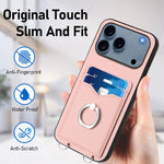 Coque de téléphone R20 Ring Card Holder, Pour iPhone 17 Pro Max, Pour iPhone 17 Pro, Pour iPhone 17, Pour iPhone Air, Pour iPhone 15 Pro Max, Pour iPhone 15 Pro, Pour iPhone 15 Plus, Pour iPhone 15
