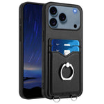 Coque de téléphone R20 Ring Card Holder, Pour iPhone 17 Pro Max, Pour iPhone 17 Pro, Pour iPhone 17, Pour iPhone Air, Pour iPhone 15 Pro Max, Pour iPhone 15 Pro, Pour iPhone 15 Plus, Pour iPhone 15