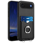 Coque de téléphone R20 Ring Card Holder, Pour iPhone 17 Pro Max, Pour iPhone 17 Pro, Pour iPhone 17, Pour iPhone Air, Pour iPhone 15 Pro Max, Pour iPhone 15 Pro, Pour iPhone 15 Plus, Pour iPhone 15