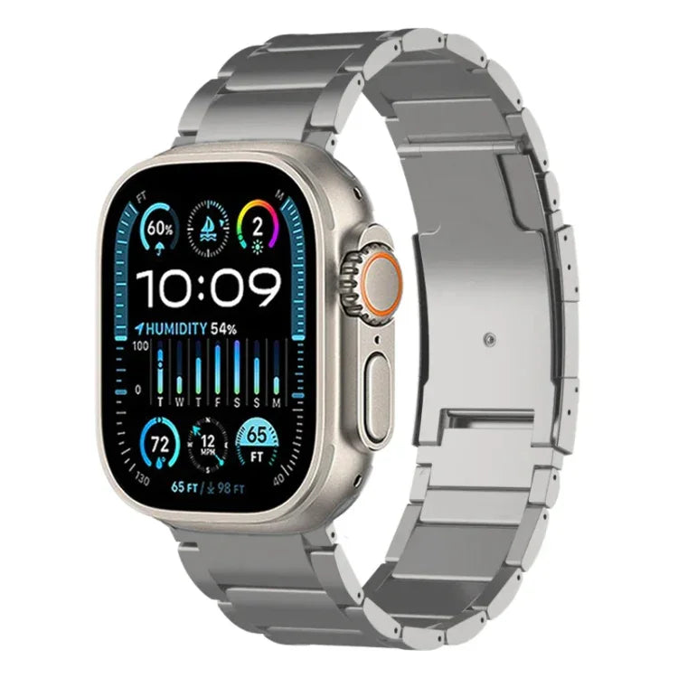 Titanium Metal Watch Band, For Apple Watch Series 10 46mm, For Apple Watch Series 10 42mm, For Apple Watch SE 2023 44mm, For Apple Watch SE 2023 40mm, For Apple Watch Ultra 2 49mm, For Apple Watch Series 9 45mm, For Apple Watch Series 9 41mm           ...