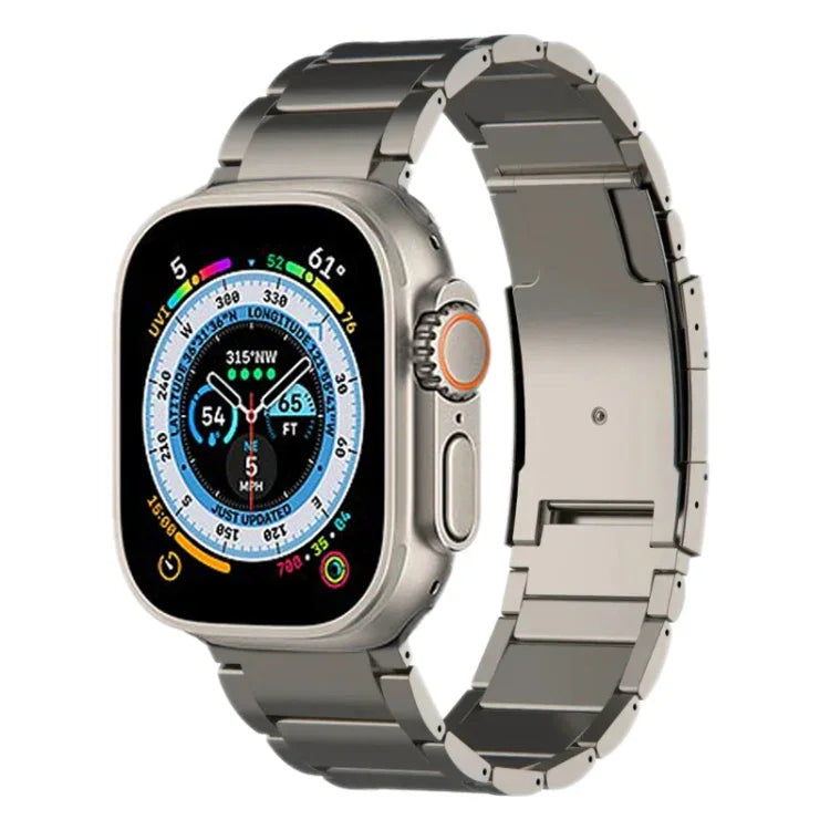 Titanium Metal Watch Band, For Apple Watch Series 10 46mm, For Apple Watch Series 10 42mm, For Apple Watch SE 2023 44mm, For Apple Watch SE 2023 40mm, For Apple Watch Ultra 2 49mm, For Apple Watch Series 9 45mm, For Apple Watch Series 9 41mm           ...