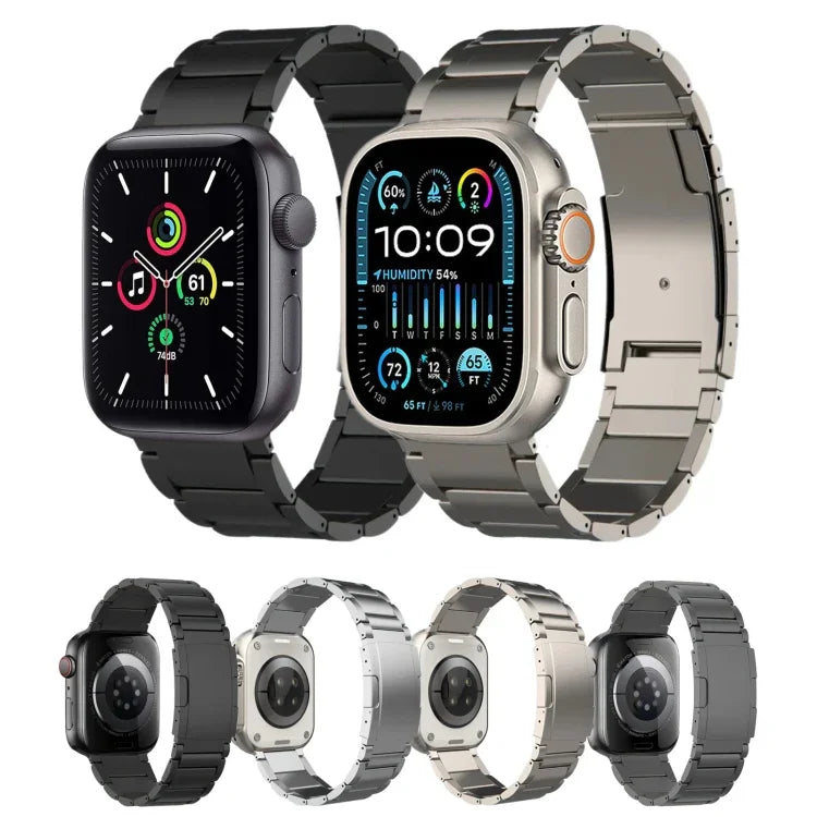 Bracelet de montre en titane, compatible avec Apple Watch Series 7 41 mm, Apple Watch Series 7 45 mm, Apple Watch SE 40 mm, Apple Watch SE 44 mm, Apple Watch Series 6 40 mm, Apple Watch Series 6 44 mm, Apple Watch Series 5 44 mm…
