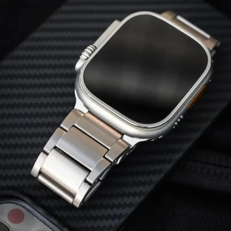 Bracelet de montre en titane, compatible avec Apple Watch Series 7 41 mm, Apple Watch Series 7 45 mm, Apple Watch SE 40 mm, Apple Watch SE 44 mm, Apple Watch Series 6 40 mm, Apple Watch Series 6 44 mm, Apple Watch Series 5 44 mm…