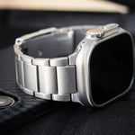 Bracelet de montre en titane, compatible avec Apple Watch Series 7 41 mm, Apple Watch Series 7 45 mm, Apple Watch SE 40 mm, Apple Watch SE 44 mm, Apple Watch Series 6 40 mm, Apple Watch Series 6 44 mm, Apple Watch Series 5 44 mm…