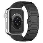 Bracelet de montre ovale en alliage de titane avec boucle papillon, compatible avec Apple Watch SE 2023 44 mm, Apple Watch Ultra 2 49 mm, Apple Watch Series 9 45 mm, Apple Watch Ultra 49 mm, Apple Watch Series 8 45 mm et Apple Watch SE 2022 44 mm…