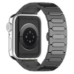 Bracelet de montre ovale en alliage de titane avec boucle papillon, compatible avec Apple Watch SE 2023 44 mm, Apple Watch Ultra 2 49 mm, Apple Watch Series 9 45 mm, Apple Watch Ultra 49 mm, Apple Watch Series 8 45 mm et Apple Watch SE 2022 44 mm…
