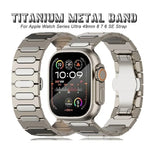 Bracelet de montre ovale en alliage de titane avec boucle papillon, compatible avec Apple Watch SE 2023 44 mm, Apple Watch Ultra 2 49 mm, Apple Watch Series 9 45 mm, Apple Watch Ultra 49 mm, Apple Watch Series 8 45 mm et Apple Watch SE 2022 44 mm…