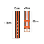 Bracelet texturé en nylon tressé, Taille : unique 20 mm, Pour Galaxy Watch 3 41mm