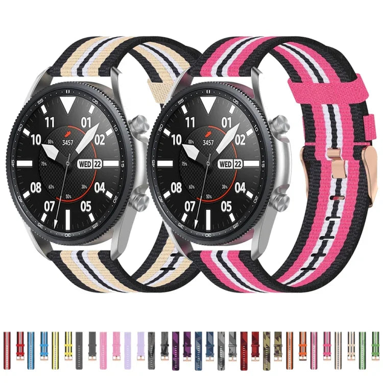 Bracelet texturé en nylon tressé, Taille : unique 20 mm, Pour Galaxy Watch 3 41mm