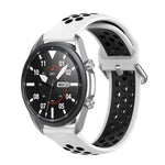 Bracelet de sport en silicone bicolore, Taille : Taille unique 20mm, Pour Galaxy Watch 3 41mm