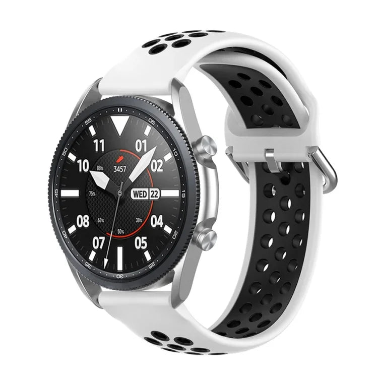 Bracelet de sport en silicone bicolore, Taille : Taille unique 20mm, Pour Galaxy Watch 3 41mm
