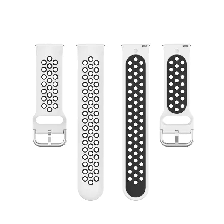 Bracelet de sport en silicone bicolore, Taille : Taille unique 20mm, Pour Galaxy Watch 3 41mm