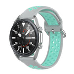 Bracelet de sport en silicone bicolore, Taille : Taille unique 20mm, Pour Galaxy Watch 3 41mm