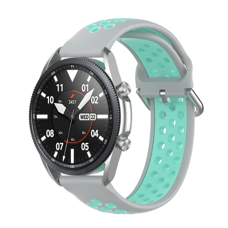 Bracelet de sport en silicone bicolore, Taille : Taille unique 20mm, Pour Galaxy Watch 3 41mm