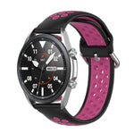Bracelet de sport en silicone bicolore, Taille : Taille unique 20mm, Pour Galaxy Watch 3 41mm