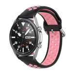 Bracelet de sport en silicone bicolore, Taille : Taille unique 20mm, Pour Galaxy Watch 3 41mm