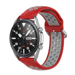 Bracelet de sport en silicone bicolore, Taille : Taille unique 20mm, Pour Galaxy Watch 3 41mm