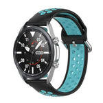 Bracelet de sport en silicone bicolore, Taille : Taille unique 20mm, Pour Galaxy Watch 3 41mm