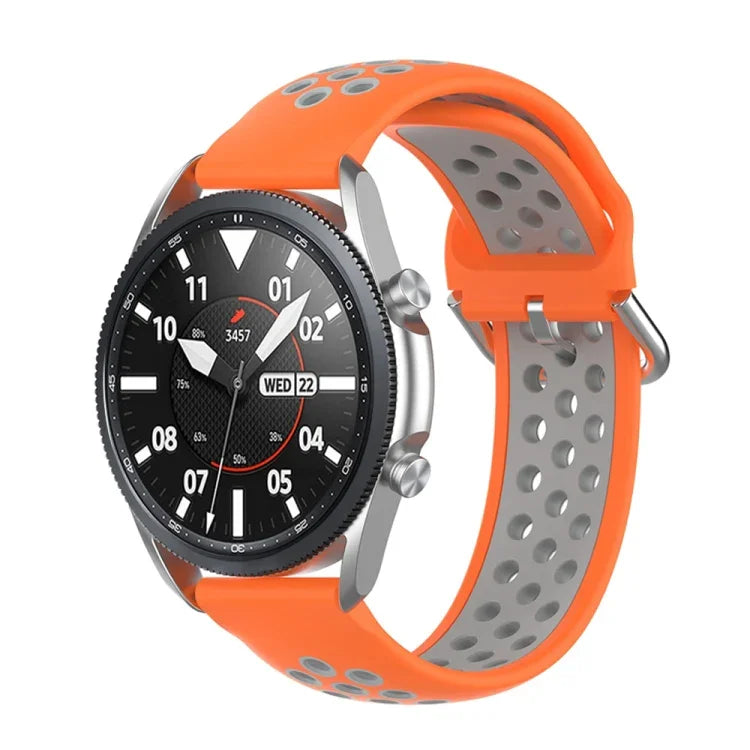 Bracelet de sport en silicone bicolore, Taille : Taille unique 20mm, Pour Galaxy Watch 3 41mm