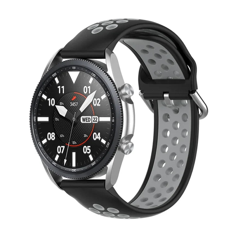 Bracelet de sport en silicone bicolore, Taille : Taille unique 20mm, Pour Galaxy Watch 3 41mm