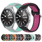 Bracelet de sport en silicone bicolore, Taille : Taille unique 20mm, Pour Galaxy Watch 3 41mm