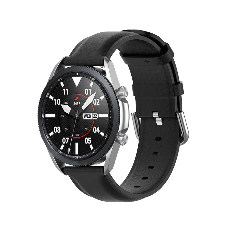 Bracelet en cuir à queue ronde, Taille unique 20mm, Pour Galaxy Watch 3 41mm