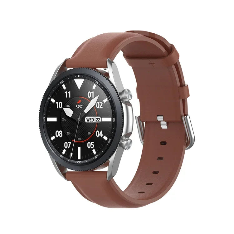 Bracelet en cuir à queue ronde, Taille unique 20mm, Pour Galaxy Watch 3 41mm