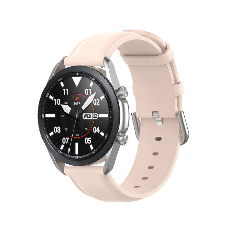 Bracelet en cuir à queue ronde, Taille unique 20mm, Pour Galaxy Watch 3 41mm
