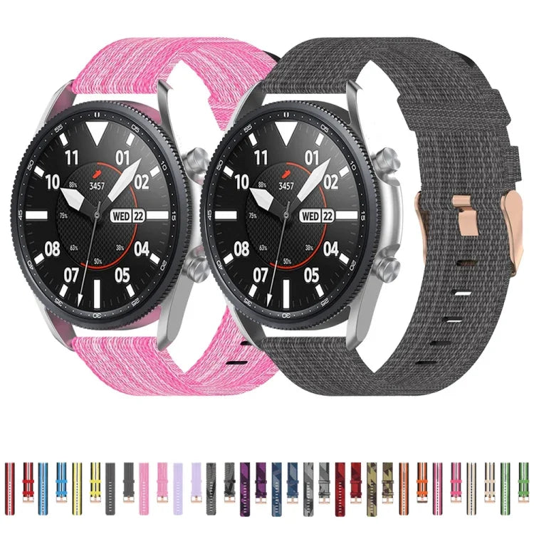 Bracelet texturé en nylon tressé, Taille : unique 22mm, Pour Galaxy Watch 3 45mm
