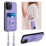Étui de téléphone R20 Crossbody avec anneau et porte-cartes, pour iPhone 17 Pro Max, pour iPhone 17 Pro, pour iPhone 17, pour iPhone Air, pour iPhone 15 Pro Max, pour iPhone 15 Pro, pour iPhone 15 Plus, pour iPhone 15