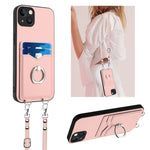 Étui de téléphone R20 Crossbody avec anneau et porte-cartes, pour iPhone 17 Pro Max, pour iPhone 17 Pro, pour iPhone 17, pour iPhone Air, pour iPhone 15 Pro Max, pour iPhone 15 Pro, pour iPhone 15 Plus, pour iPhone 15