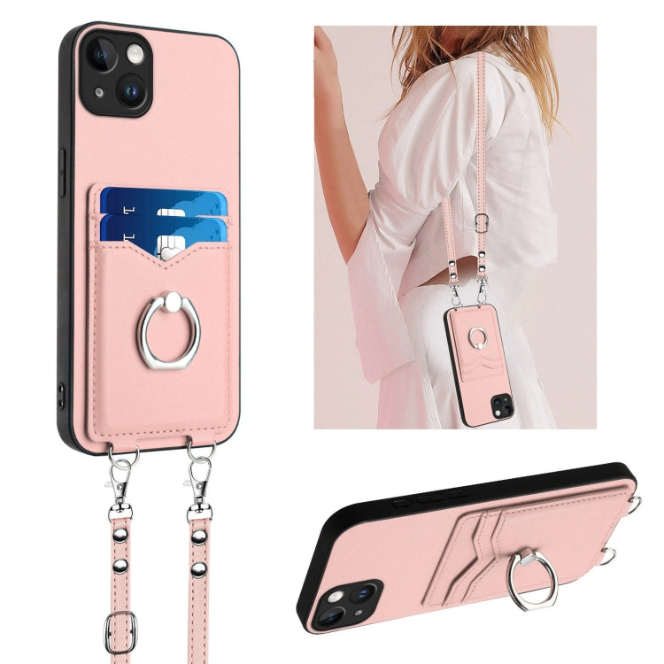 Étui de téléphone R20 Crossbody avec anneau et porte-cartes, pour iPhone 17 Pro Max, pour iPhone 17 Pro, pour iPhone 17, pour iPhone Air, pour iPhone 15 Pro Max, pour iPhone 15 Pro, pour iPhone 15 Plus, pour iPhone 15