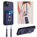 Étui de téléphone R20 Crossbody avec anneau et porte-cartes, pour iPhone 17 Pro Max, pour iPhone 17 Pro, pour iPhone 17, pour iPhone Air, pour iPhone 15 Pro Max, pour iPhone 15 Pro, pour iPhone 15 Plus, pour iPhone 15