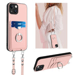 Étui de téléphone R20 Crossbody avec anneau et porte-cartes, pour iPhone 17 Pro Max, pour iPhone 17 Pro, pour iPhone 17, pour iPhone Air, pour iPhone 15 Pro Max, pour iPhone 15 Pro, pour iPhone 15 Plus, pour iPhone 15