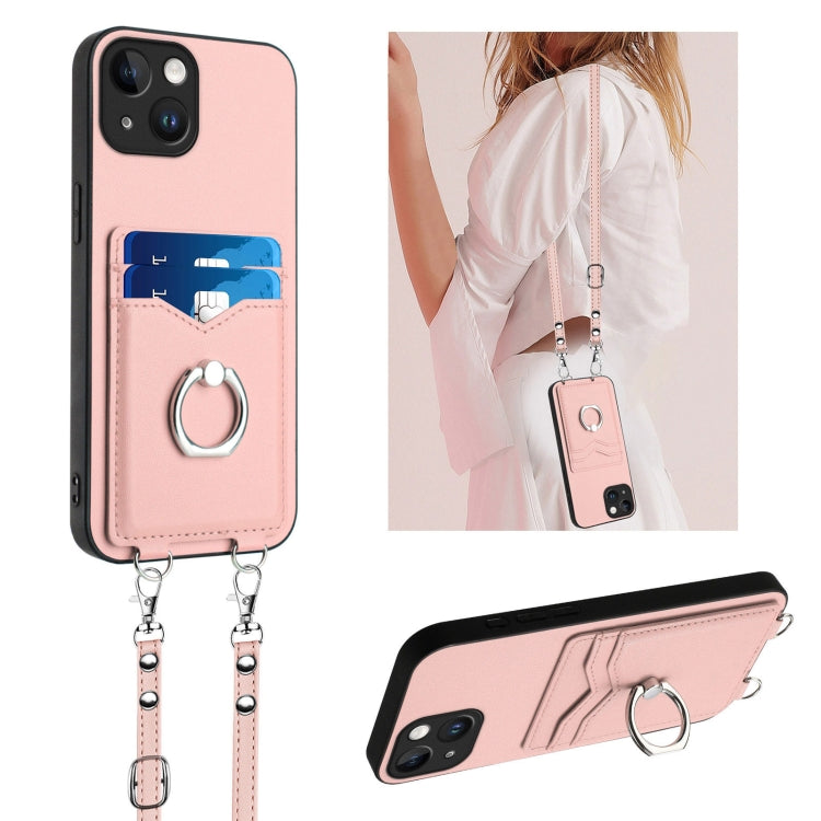Étui de téléphone R20 Crossbody avec anneau et porte-cartes, pour iPhone 17 Pro Max, pour iPhone 17 Pro, pour iPhone 17, pour iPhone Air, pour iPhone 15 Pro Max, pour iPhone 15 Pro, pour iPhone 15 Plus, pour iPhone 15