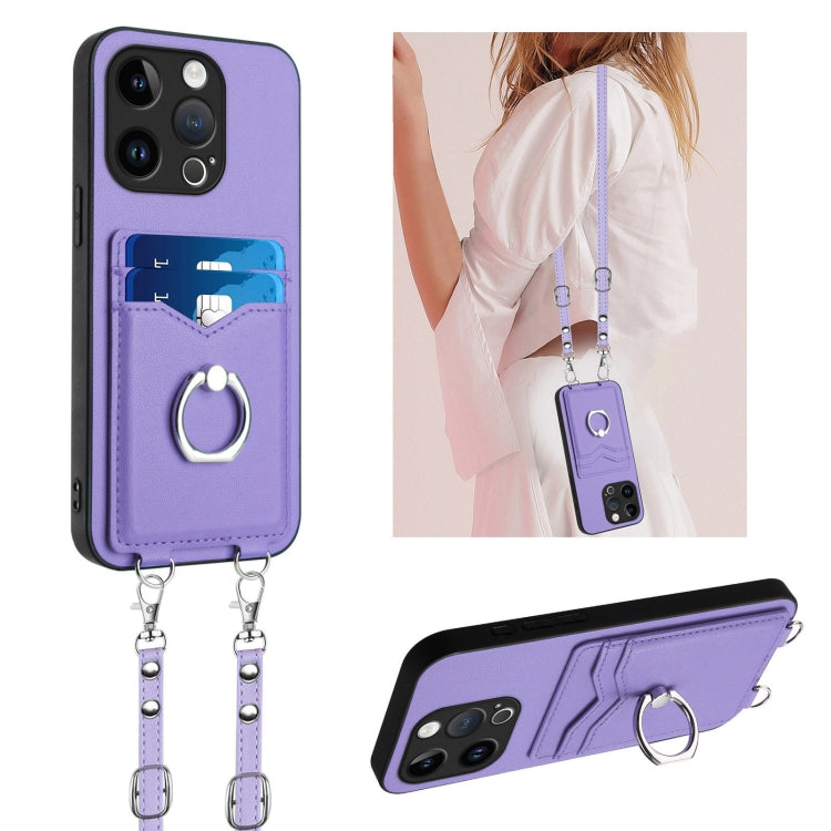 Étui de téléphone avec porte-cartes à anneau et cordon bandoulière R20, pour iPhone 14 Plus, pour iPhone 14, pour iPhone 14 Pro, pour iPhone 14 Pro Max, pour iPhone SE 2022 / SE 2020 / 8, pour iPhone 13 Pro Max, pour iPhone 13 Pro, pour iPhone 13