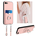Étui de téléphone avec porte-cartes à anneau et cordon bandoulière R20, pour iPhone 14 Plus, pour iPhone 14, pour iPhone 14 Pro, pour iPhone 14 Pro Max, pour iPhone SE 2022 / SE 2020 / 8, pour iPhone 13 Pro Max, pour iPhone 13 Pro, pour iPhone 13