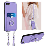 Étui de téléphone avec porte-cartes à anneau et cordon bandoulière R20, pour iPhone 14 Plus, pour iPhone 14, pour iPhone 14 Pro, pour iPhone 14 Pro Max, pour iPhone SE 2022 / SE 2020 / 8, pour iPhone 13 Pro Max, pour iPhone 13 Pro, pour iPhone 13