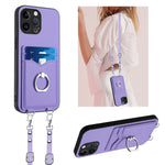 Étui de téléphone avec porte-cartes à anneau et cordon bandoulière R20, pour iPhone 14 Plus, pour iPhone 14, pour iPhone 14 Pro, pour iPhone 14 Pro Max, pour iPhone SE 2022 / SE 2020 / 8, pour iPhone 13 Pro Max, pour iPhone 13 Pro, pour iPhone 13