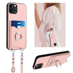 Coque de téléphone R20 avec anneau de corde et porte-cartes, pour iPhone 13 mini, pour iPhone 12, pour iPhone 12 Pro Max, pour iPhone 12 Pro, pour iPhone 12 mini, pour iPhone 11 Pro Max, pour iPhone 11, pour iPhone 11 Pro