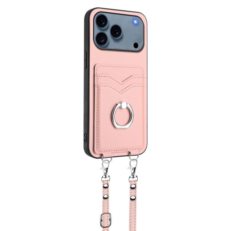 Étui de téléphone R20 Crossbody avec anneau et porte-cartes, pour iPhone 17 Pro Max, pour iPhone 17 Pro, pour iPhone 17, pour iPhone Air, pour iPhone 15 Pro Max, pour iPhone 15 Pro, pour iPhone 15 Plus, pour iPhone 15