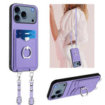 Étui de téléphone R20 Crossbody avec anneau et porte-cartes, pour iPhone 17 Pro Max, pour iPhone 17 Pro, pour iPhone 17, pour iPhone Air, pour iPhone 15 Pro Max, pour iPhone 15 Pro, pour iPhone 15 Plus, pour iPhone 15
