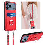 Étui de téléphone R20 Crossbody avec anneau et porte-cartes, pour iPhone 17 Pro Max, pour iPhone 17 Pro, pour iPhone 17, pour iPhone Air, pour iPhone 15 Pro Max, pour iPhone 15 Pro, pour iPhone 15 Plus, pour iPhone 15