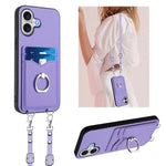 Étui de téléphone R20 Crossbody avec anneau et porte-cartes, pour iPhone 17 Pro Max, pour iPhone 17 Pro, pour iPhone 17, pour iPhone Air, pour iPhone 15 Pro Max, pour iPhone 15 Pro, pour iPhone 15 Plus, pour iPhone 15
