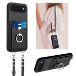 Étui de téléphone R20 Crossbody avec anneau et porte-cartes, pour iPhone 17 Pro Max, pour iPhone 17 Pro, pour iPhone 17, pour iPhone Air, pour iPhone 15 Pro Max, pour iPhone 15 Pro, pour iPhone 15 Plus, pour iPhone 15
