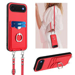 Étui de téléphone R20 Crossbody avec anneau et porte-cartes, pour iPhone 17 Pro Max, pour iPhone 17 Pro, pour iPhone 17, pour iPhone Air, pour iPhone 15 Pro Max, pour iPhone 15 Pro, pour iPhone 15 Plus, pour iPhone 15