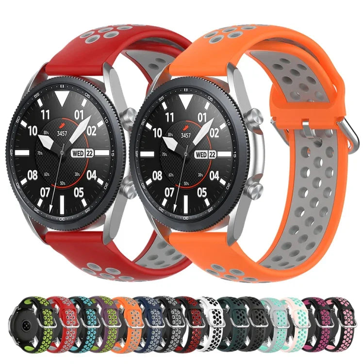 Bracelet en silicone sport de couleur unie, taille unique 22mm, pour Galaxy Watch 3 45mm