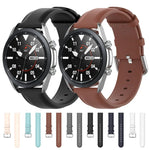 Bracelet en cuir à queue ronde, Taille : Taille unique 22mm, Pour Galaxy Watch 3 45mm