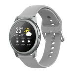Silicone Solid Color Silver Buckle Strap, Size: 22mm, For Xiaomi Haylou Solar LS05